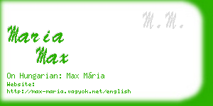 maria max business card