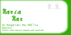 maria max business card